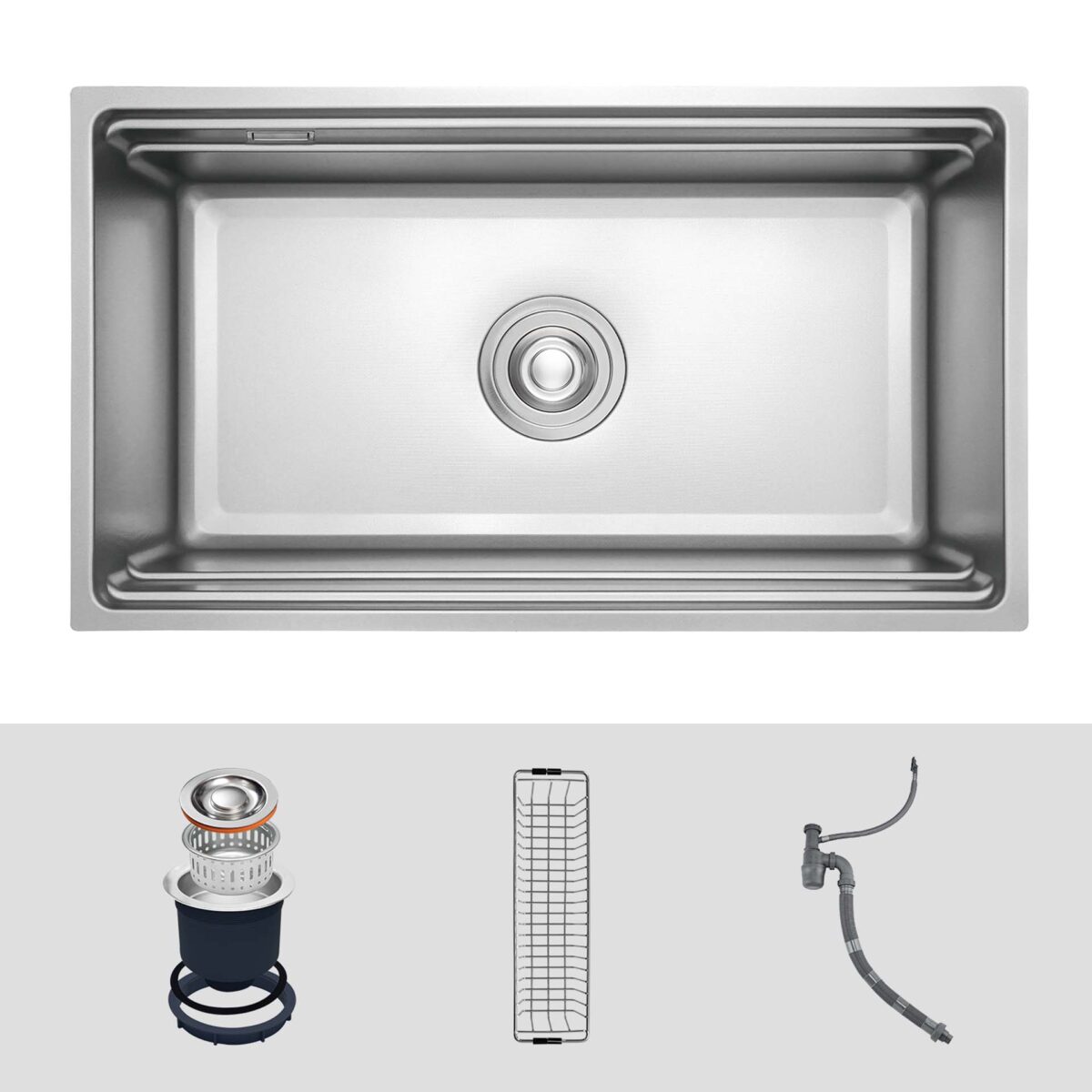 Chậu rửa bát inox KLUGER KG7644FS Basic dòng K600 1 hố - Ảnh 2