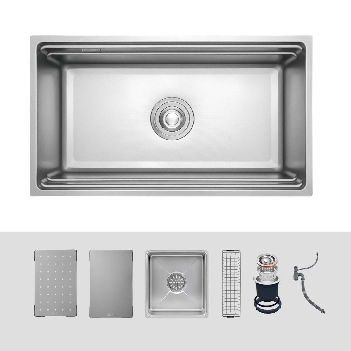 Chậu rửa bát inox KLUGER KG7644FS Plus dòng K600 1 hố - Ảnh 2