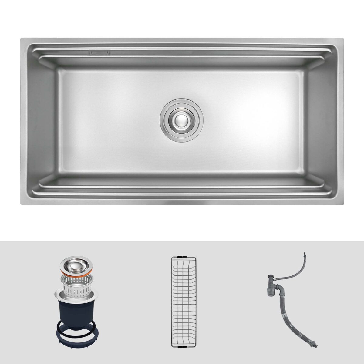 Chậu rửa bát inox KLUGER KG8644FS Basic dòng K600 1 hố - Ảnh 2