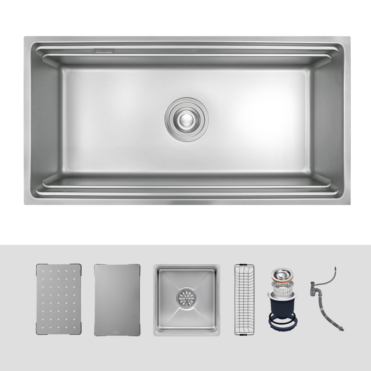 Chậu rửa bát inox KLUGER KG8644FS Plus dòng K600 1 hố - Ảnh 2