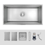 Chậu rửa bát inox KLUGER KG8644FS Plus dòng K600 1 hố - Ảnh 2