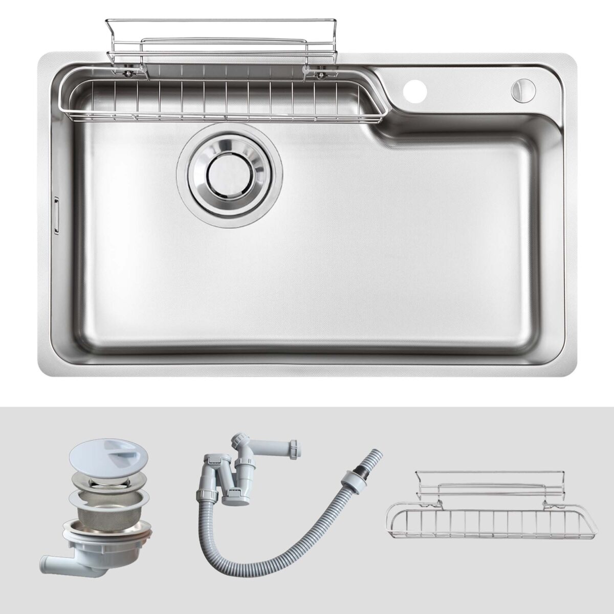 Chậu rửa bát inox KLUGER KH8048FS Basic dòng HARU 1 hố - Ảnh 2