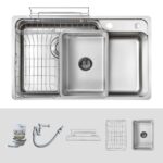 Chậu rửa bát inox KLUGER KH8048FS Plus dòng HARU 1 hố - Ảnh 2