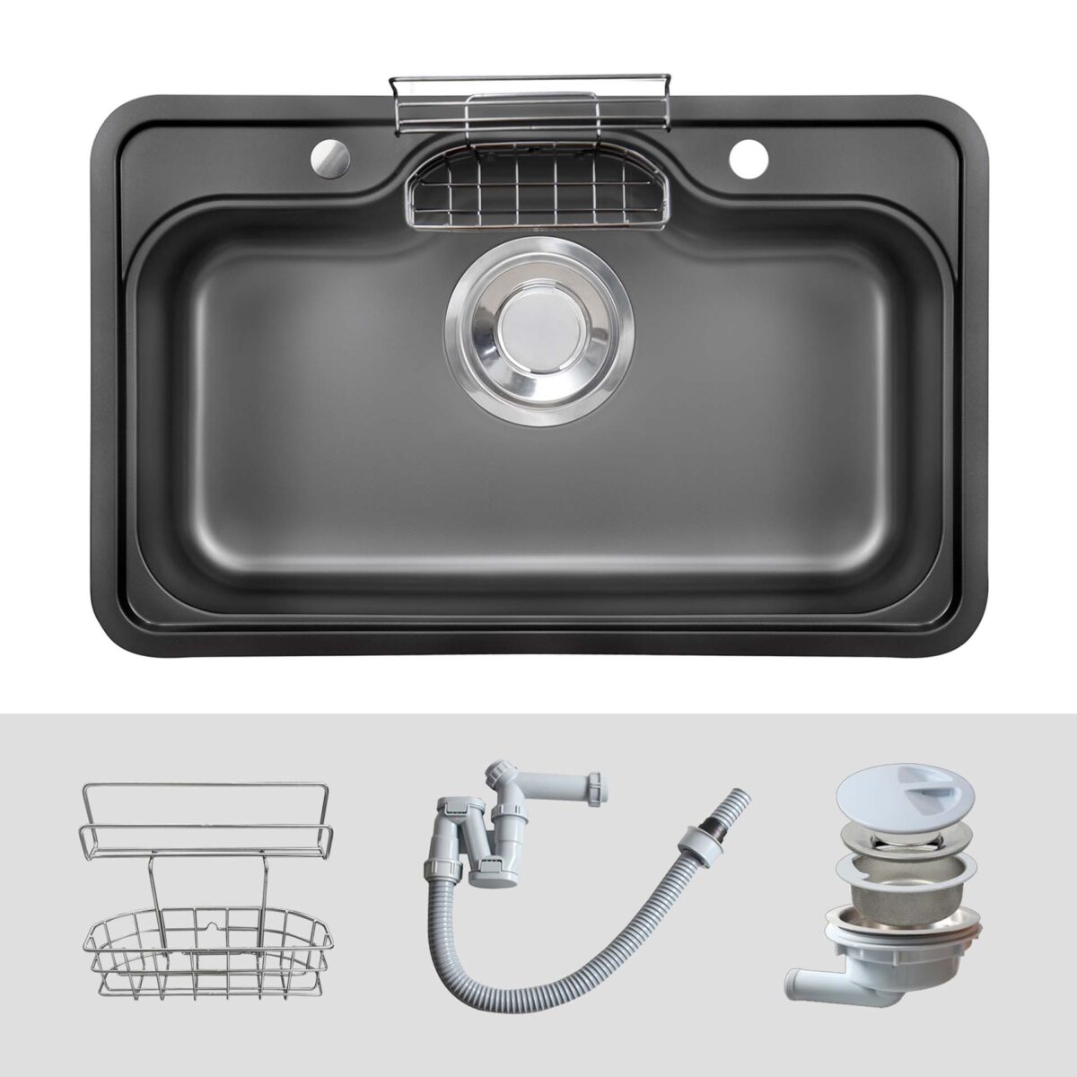 Chậu rửa bát inox KLUGER KT8050FB Basic dòng TAKI 1 hố - Ảnh 2