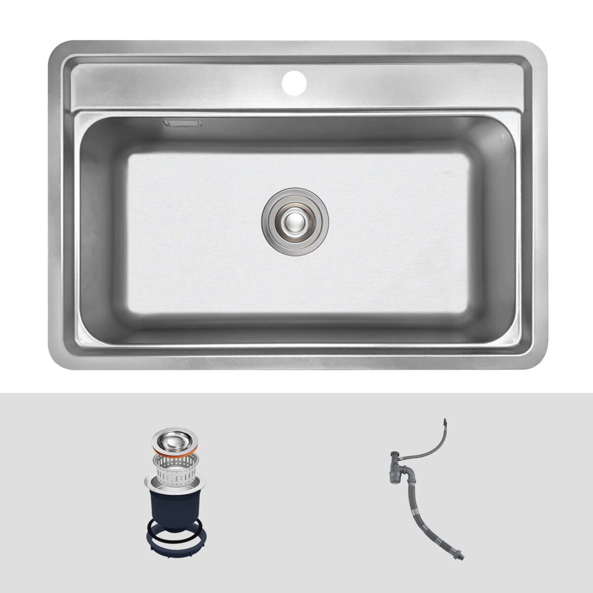 Chậu rửa bát inox KLUGER KW8101FS dòng K100 1 hố - Ảnh 2