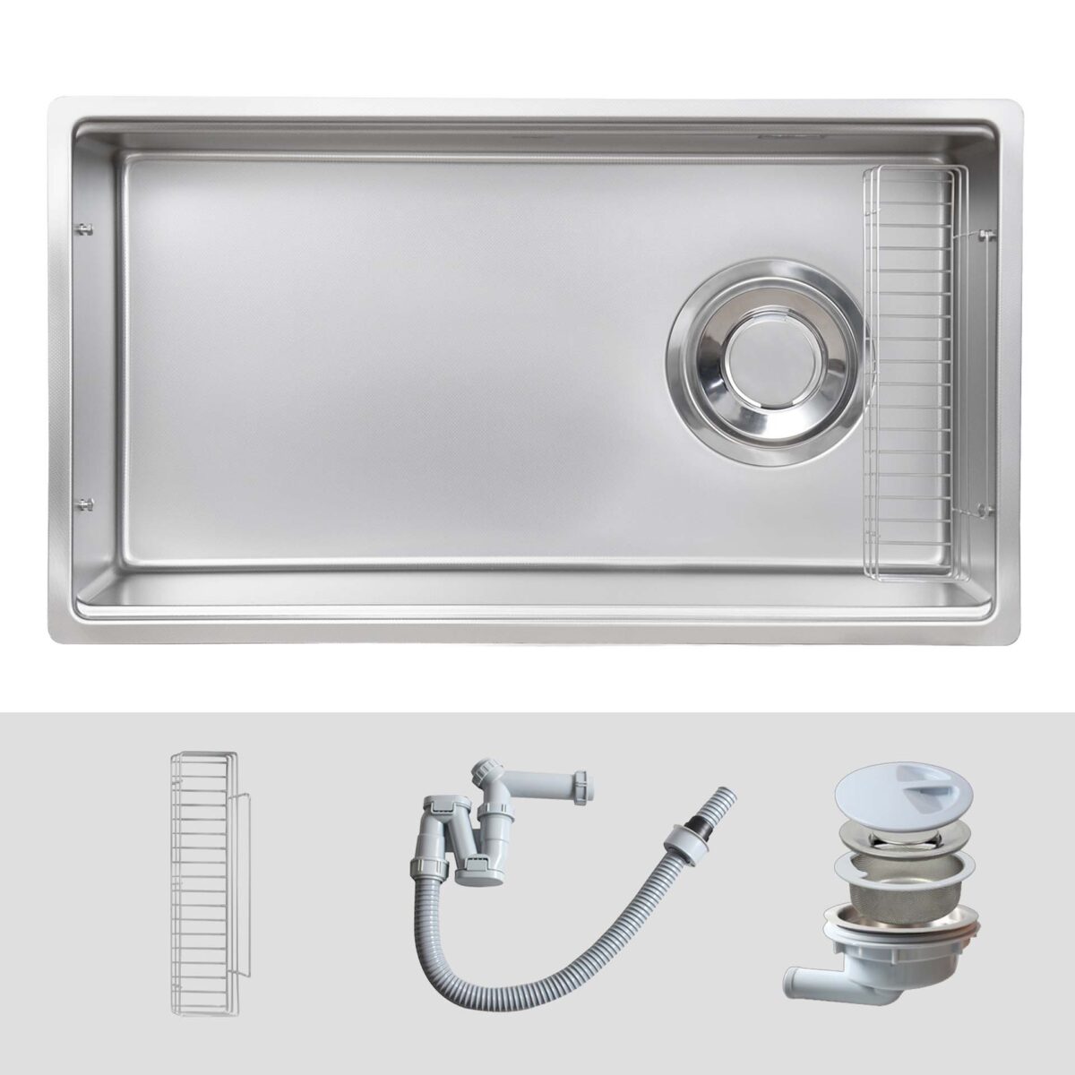 Chậu rửa bát inox KLUGER KY8045SL Basic dòng TOYA 1 hố - Ảnh 2