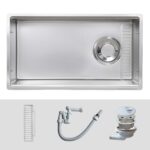 Chậu rửa bát inox KLUGER KY8045SL Basic dòng TOYA 1 hố - Ảnh 2