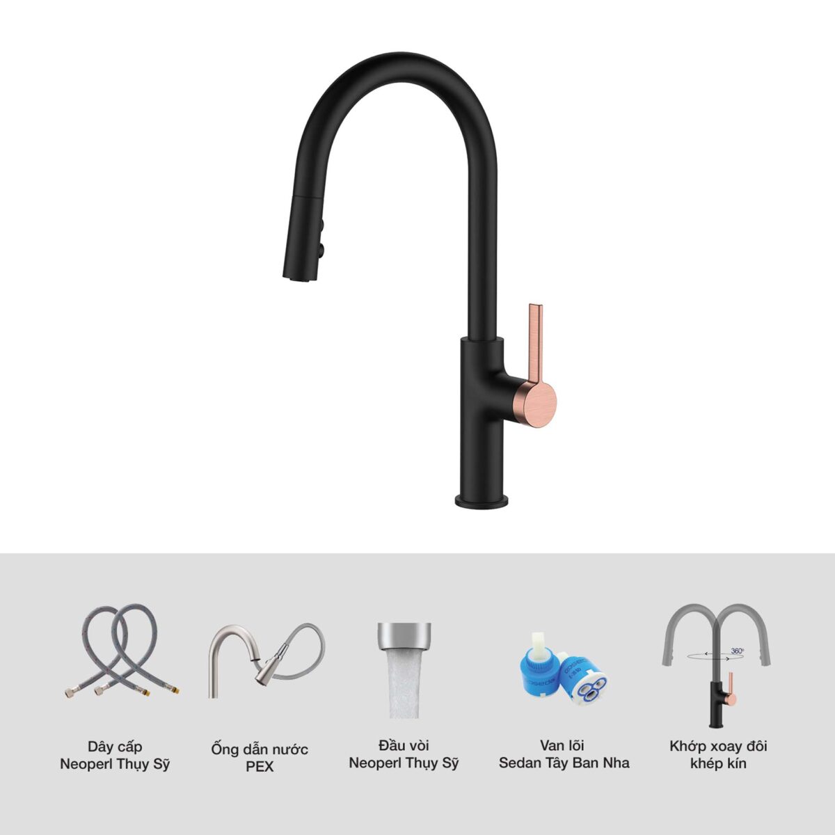 Vòi rửa bát KLUGER KLF0005B - Ảnh 2