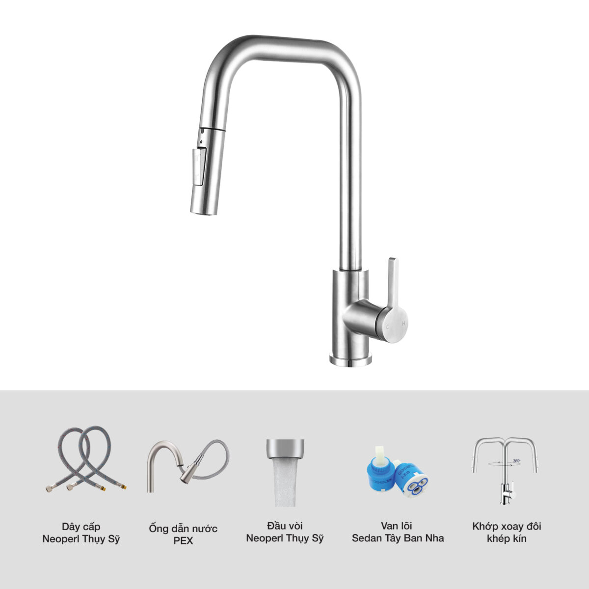 Vòi rửa bát KLUGER KLF0011C - Ảnh 2