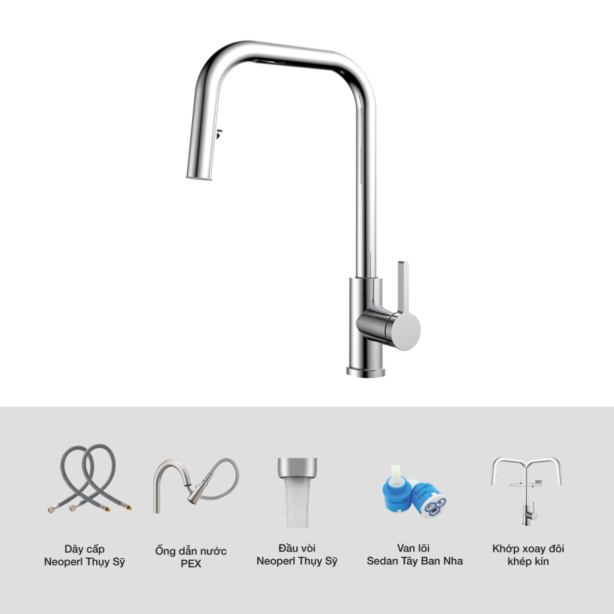Vòi rửa bát KLUGER KLF0015C - Ảnh 3