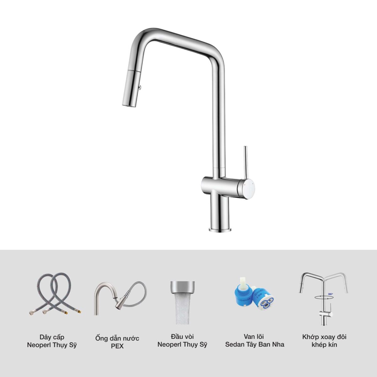 Vòi rửa bát KLUGER KLF0019C - Ảnh 3