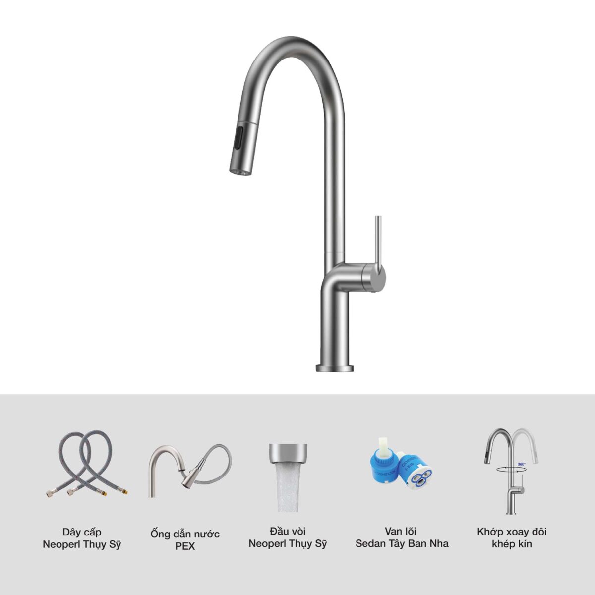 Vòi rửa bát KLUGER KLF0020S - Ảnh 3