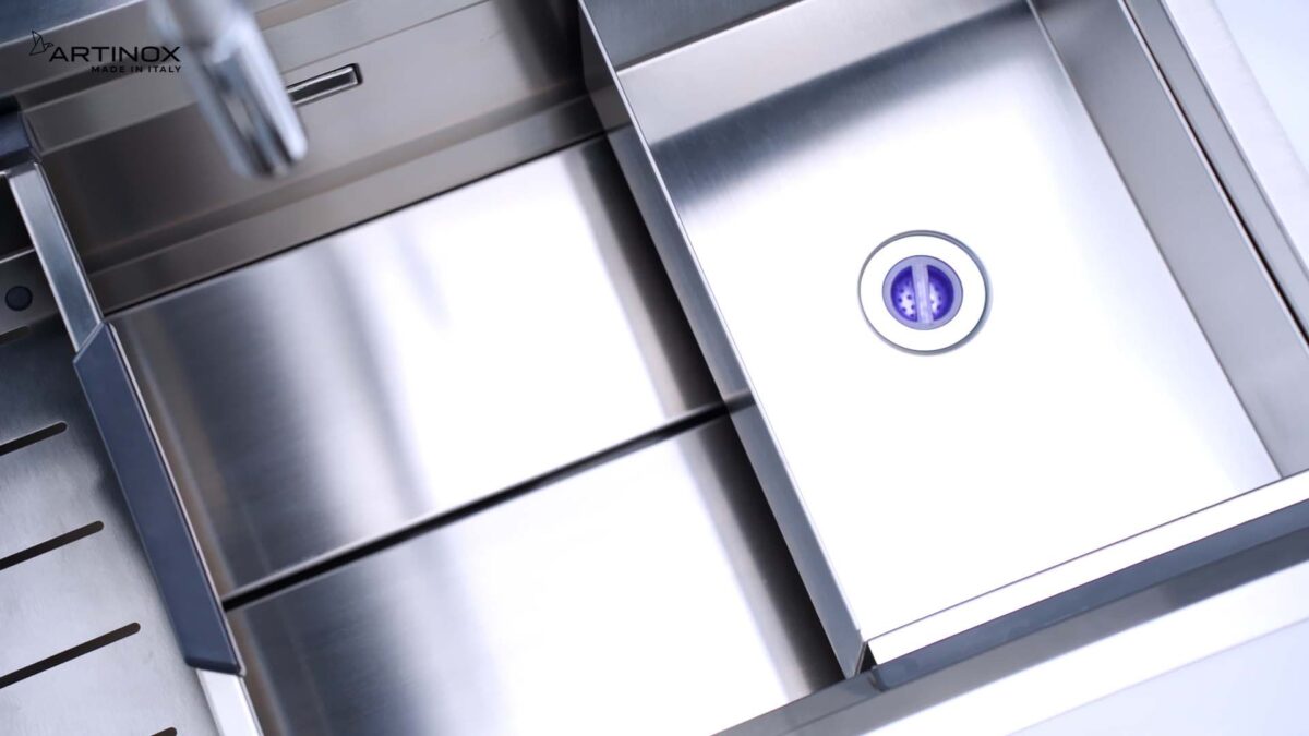 Chậu rửa bát inox NOBINOX ARTINOX MOSE NA808 00008ALBR70SP 1 hố - Ảnh 8