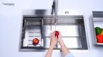 Chậu rửa bát inox NOBINOX ARTINOX MOSE NA808 00008ALBR70SP 1 hố - Ảnh 11