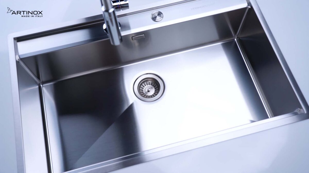 Chậu rửa bát inox NOBINOX ARTINOX NEWGO NA830 00008ALGI81 1 hố - Ảnh 9