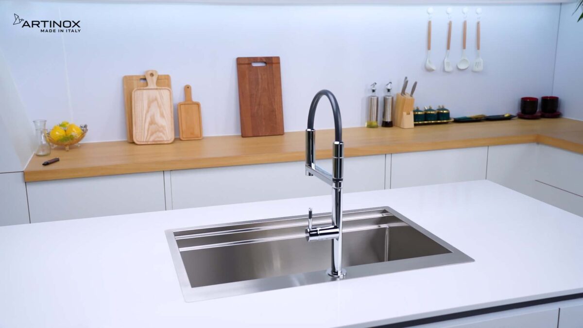 Chậu rửa bát inox NOBINOX ARTINOX TITANIUM NA805T 00008ALPBRI70 1 hố - Ảnh 8