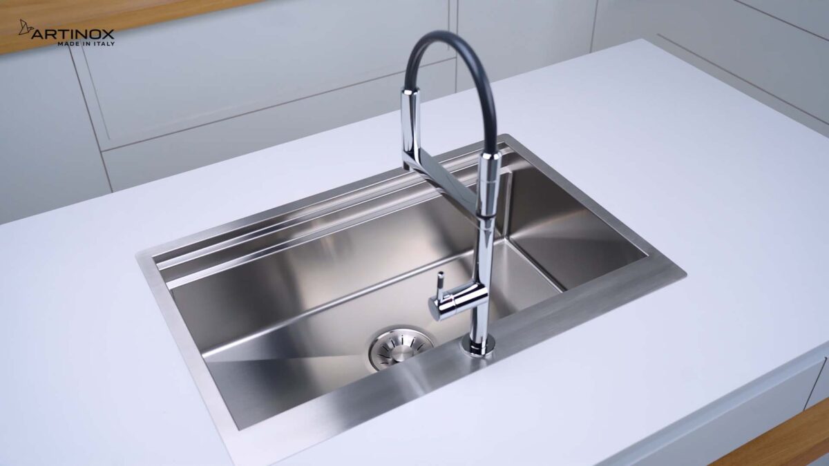 Chậu rửa bát inox NOBINOX ARTINOX TITANIUM NA805T 00008ALPBRI70 1 hố - Ảnh 10
