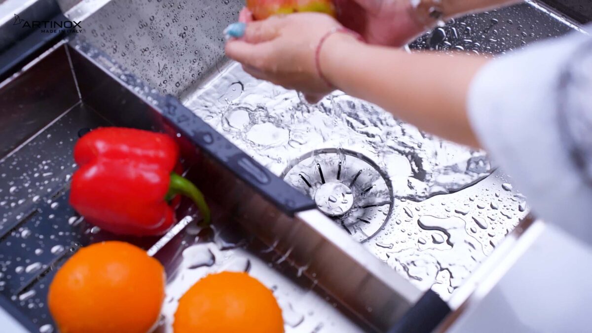 Chậu rửa bát inox NOBINOX ARTINOX TITANIUM NA875U 00008PI704025 1 hố - Ảnh 14