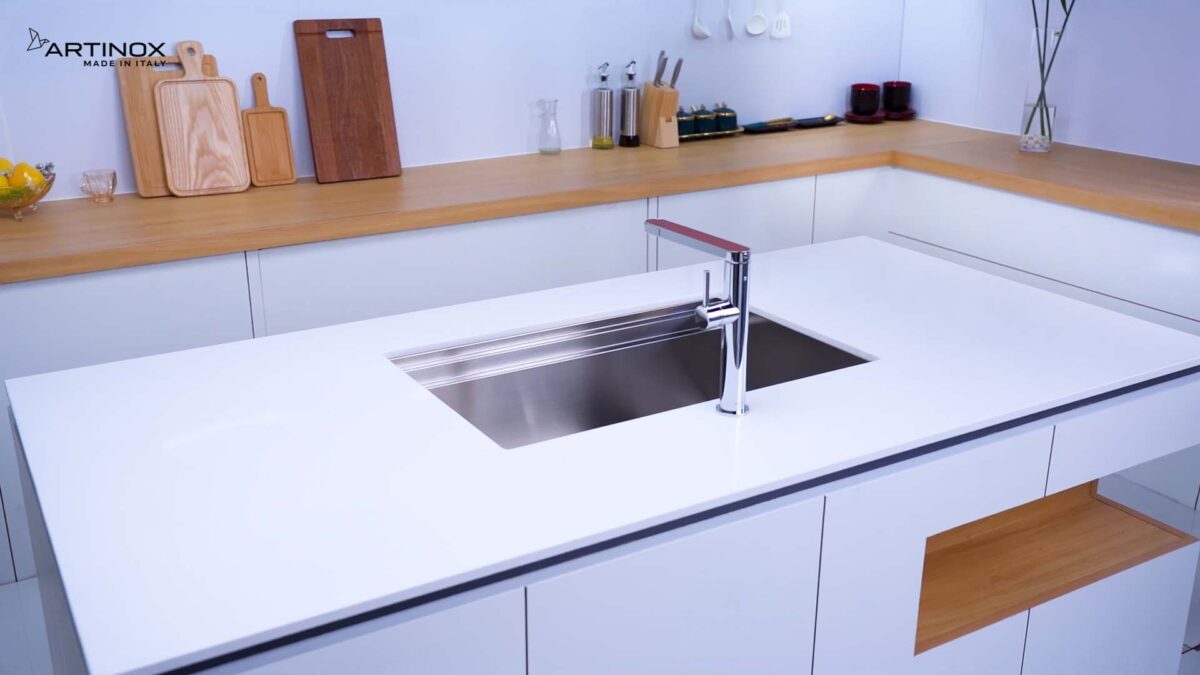Chậu rửa bát inox NOBINOX ARTINOX TITANIUM NA875U 00008PI704025 1 hố - Ảnh 5