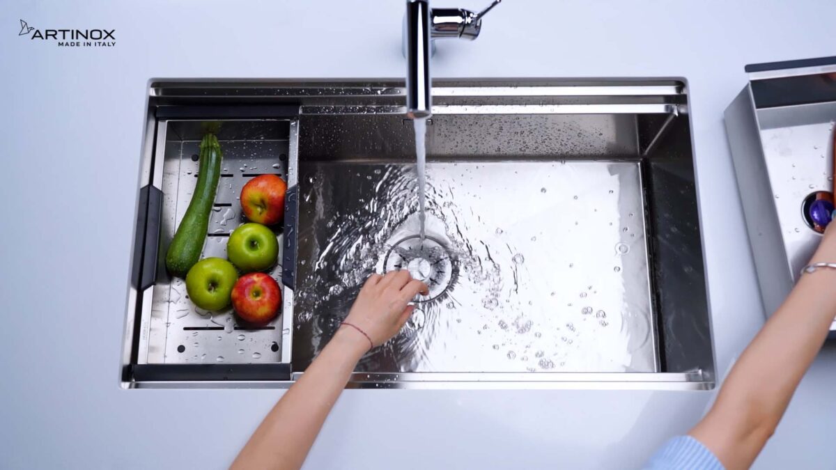 Chậu rửa bát inox NOBINOX ARTINOX TITANIUM NA885U 00008PI814025 1 hố - Ảnh 13