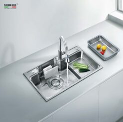 hinh anh thuc te Chau rua bat inox NOBINOX HIGON NH905 2