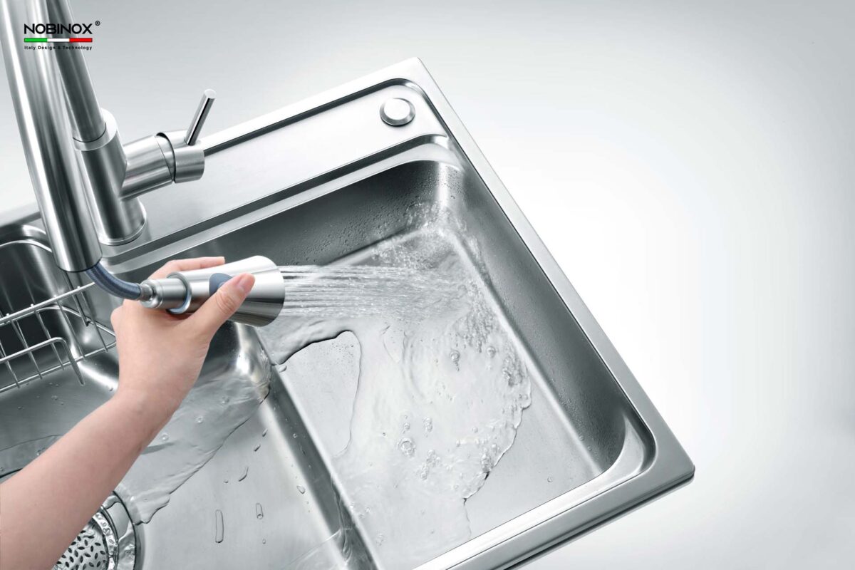 Chậu rửa bát inox NOBINOX HIGON NH905 1 hố - Ảnh 6