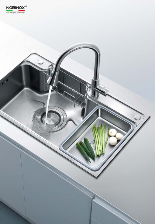hinh anh thuc te Chau rua bat inox NOBINOX HIGON NH905 7
