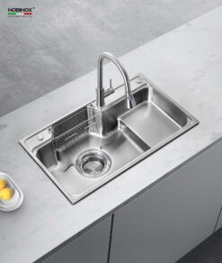 hinh anh thuc te Chau rua bat inox NOBINOX HIGON NH905 8