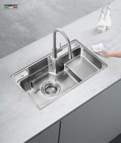 hinh anh thuc te Chau rua bat inox NOBINOX HIGON NH905 9