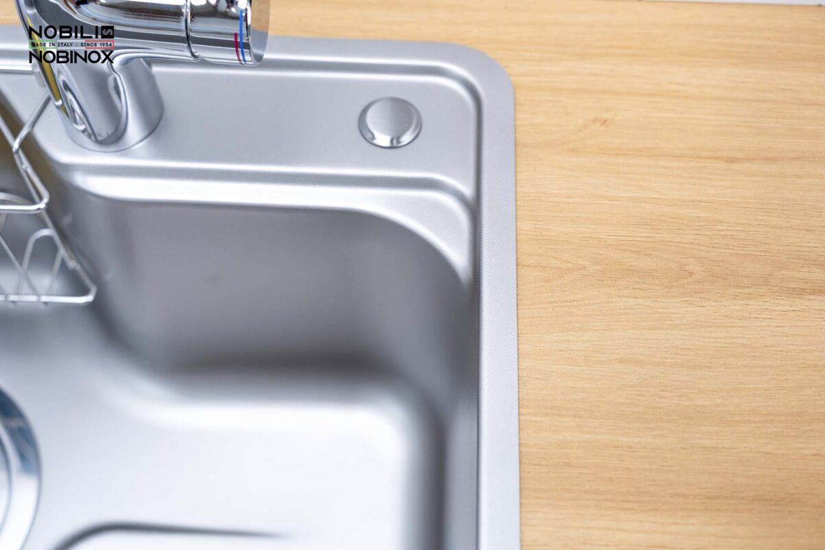 Chậu rửa bát inox NOBINOX LIKEN NL724D 1 hố - Ảnh 7