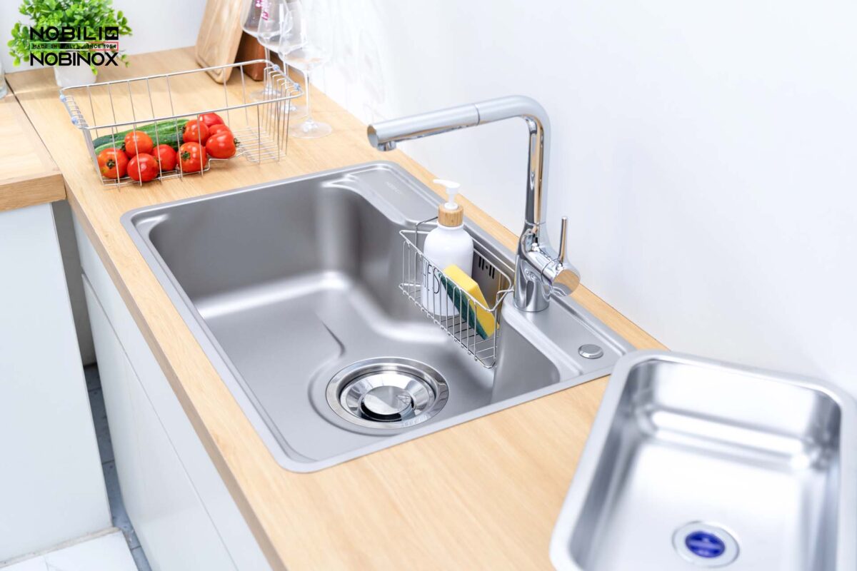Chậu rửa bát inox NOBINOX LIKEN NL724D 1 hố - Ảnh 11