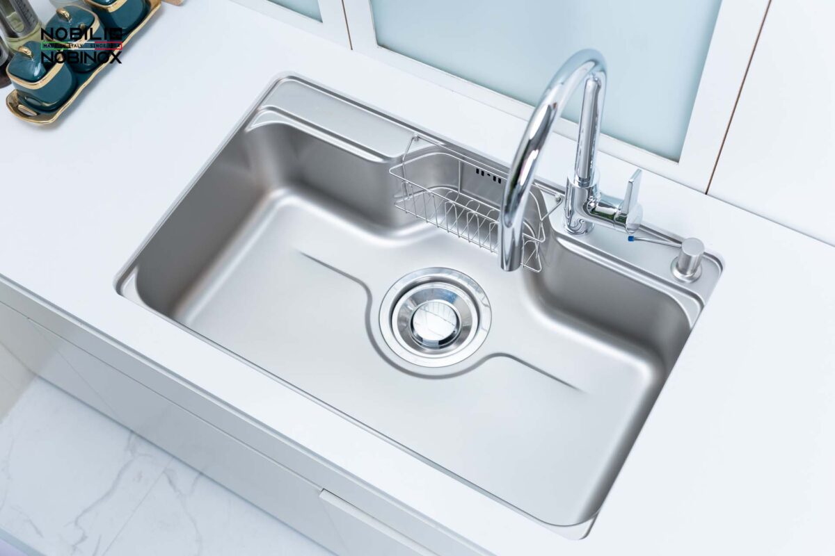 Chậu rửa bát inox NOBINOX LIKEN NL725D 1 hố - Ảnh 6