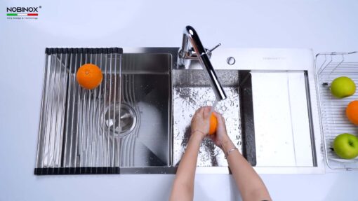 hinh anh thuc te Chau rua bat inox NOBINOX LIKEN NL746 10