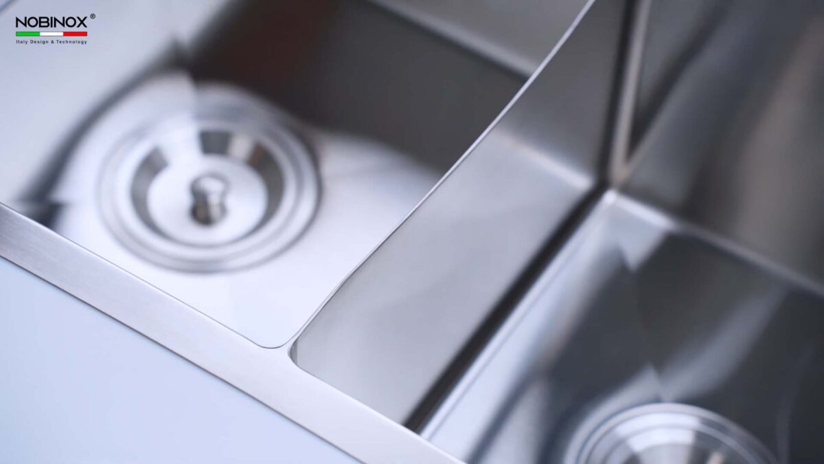 Chậu rửa bát inox NOBINOX LIKEN NL746 2 hố - Ảnh 6