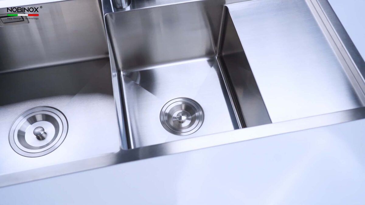 Chậu rửa bát inox NOBINOX LIKEN NL746 2 hố - Ảnh 7