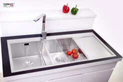 hinh anh thuc te Chau rua bat inox NOBINOX LIKEN NL749 1