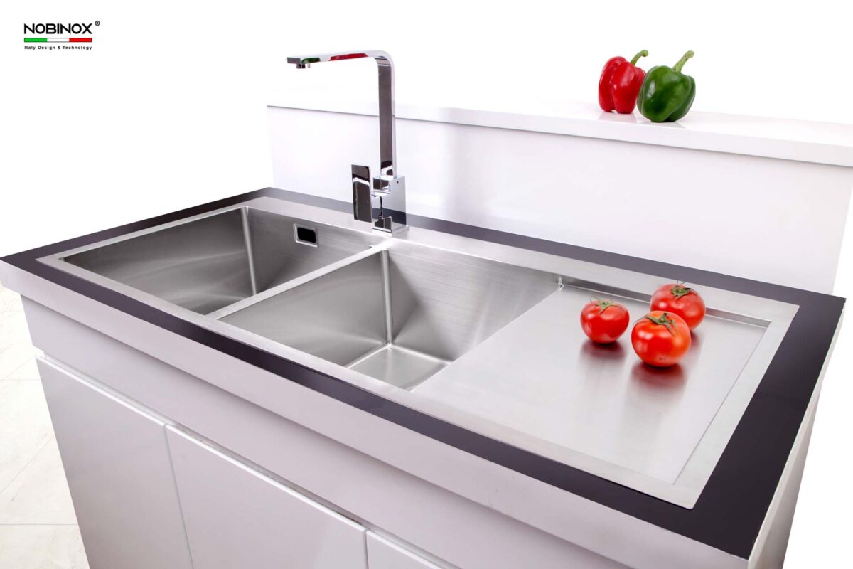 Chậu rửa bát inox NOBINOX LIKEN NL749 2 hố - Ảnh 6
