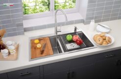 hinh anh thuc te Chau rua bat inox NOBINOX LIKEN NL785 1
