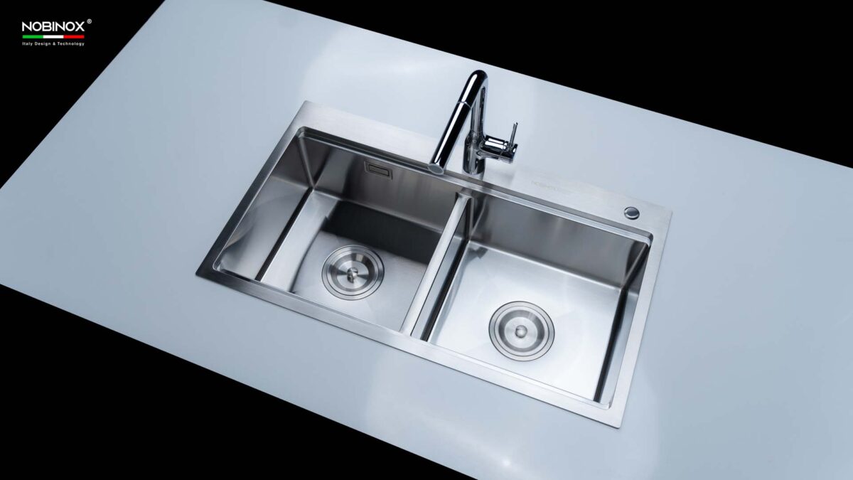 Chậu rửa bát inox NOBINOX LIKEN NL785 2 hố - Ảnh 5