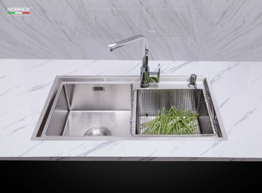 hinh anh thuc te Chau rua bat inox NOBINOX LIKEN NL786 2