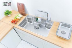 hinh anh thuc te Chau rua bat inox NOBINOX LIKEN NL792D 1