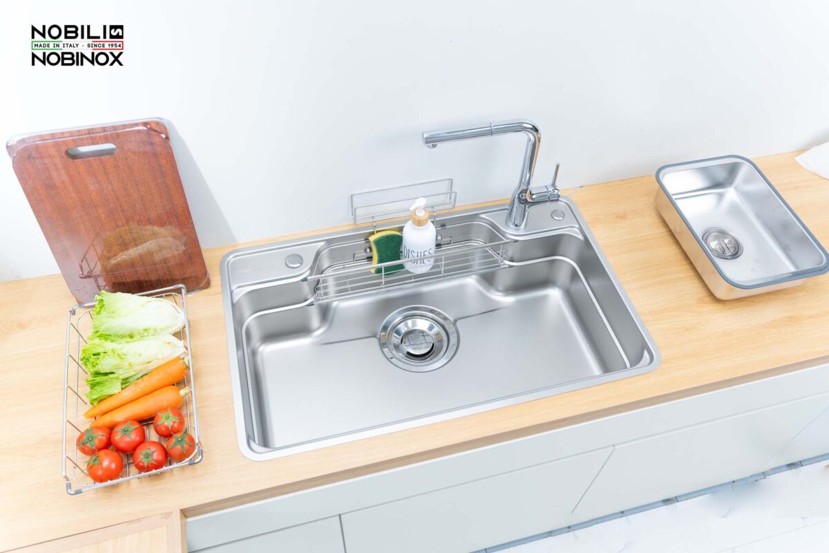 Chậu rửa bát inox NOBINOX LIKEN NL792D 1 hố - Ảnh 5