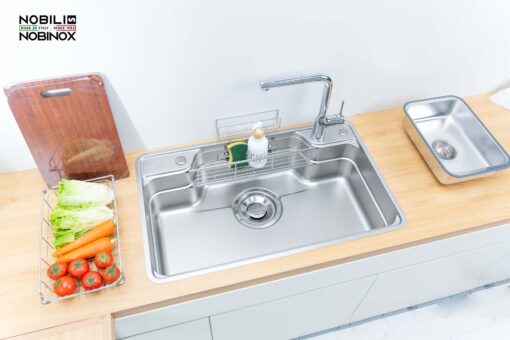 hinh anh thuc te Chau rua bat inox NOBINOX LIKEN NL792D 2