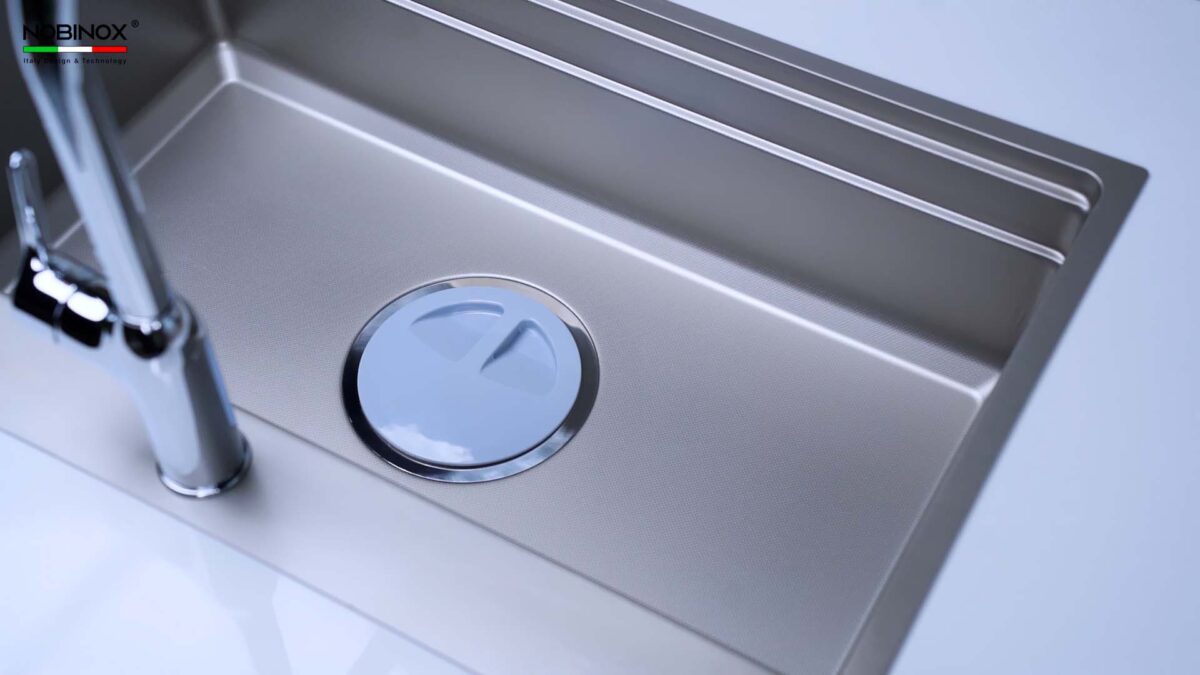 Chậu rửa bát inox NOBINOX LIRA NJ560D 1 hố - Ảnh 7