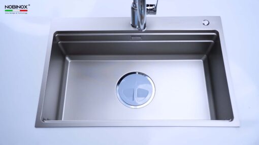 hinh anh thuc te Chau rua bat inox NOBINOX LIRA NJ560D 1