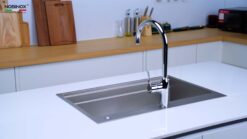 hinh anh thuc te Chau rua bat inox NOBINOX LIRA NJ560D 2
