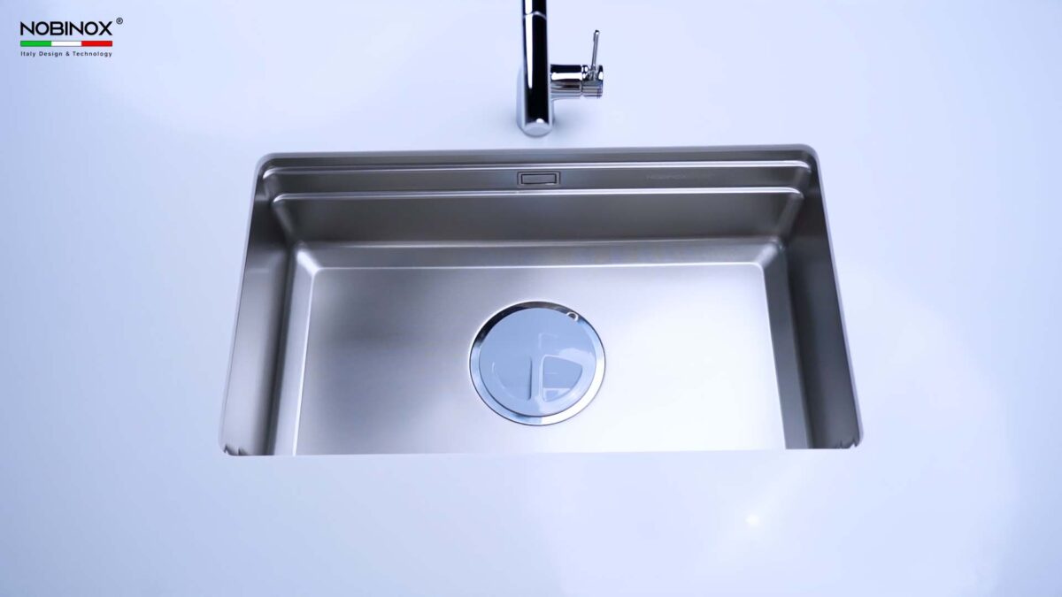 Chậu rửa bát inox NOBINOX LIRA NJ562D 1 hố - Ảnh 9