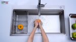 Chậu rửa bát inox NOBINOX LIRA NJ564D 1 hố - Ảnh 9