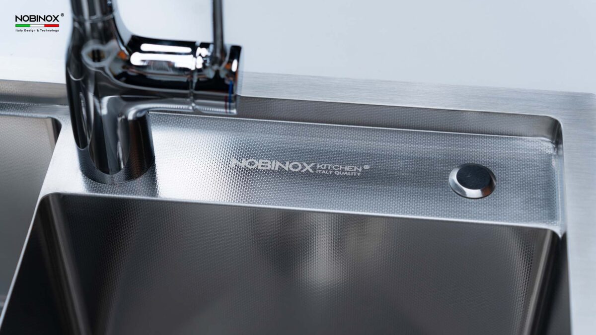Chậu rửa bát inox NOBINOX LUMIA NJ507D 2 hố - Ảnh 6