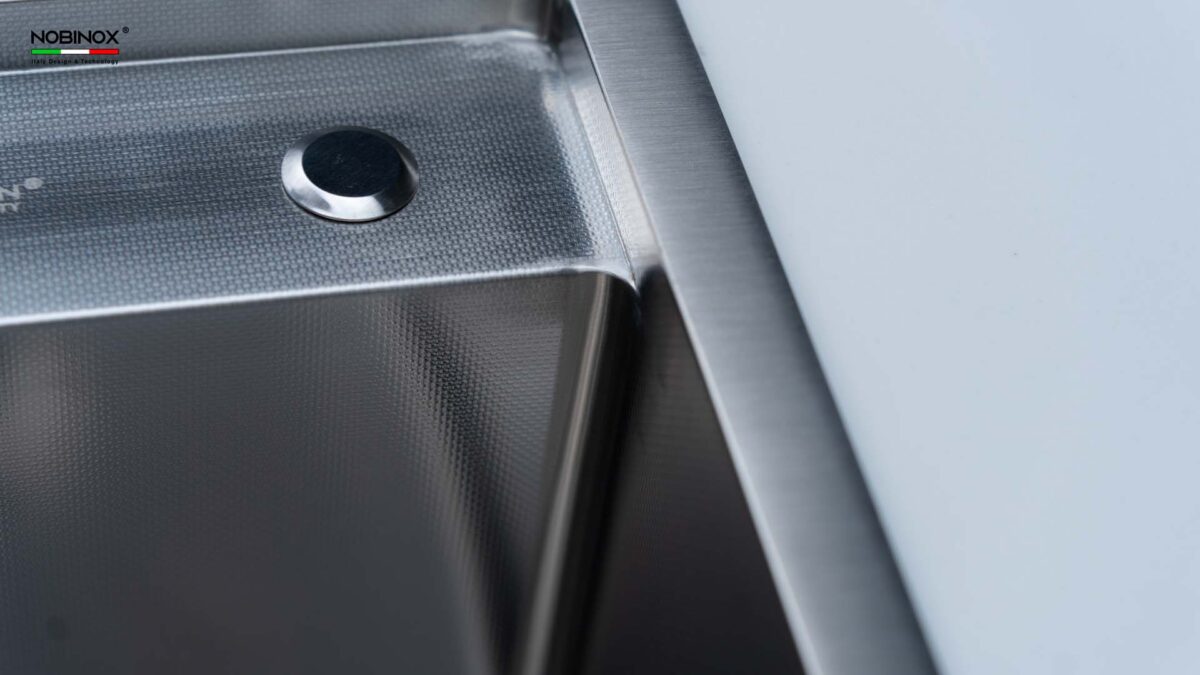 Chậu rửa bát inox NOBINOX LUMIA NJ507D 2 hố - Ảnh 9